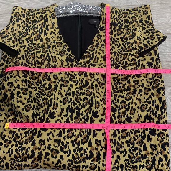 NWT J. Crew V--neck sheath dress in leopard - Picture 8 of 11